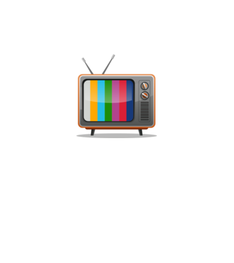 Retro televízió minta szürke pólón