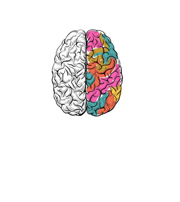 Brain minta fehér pólón