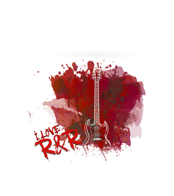 Rock & Roll minta fehér pólón