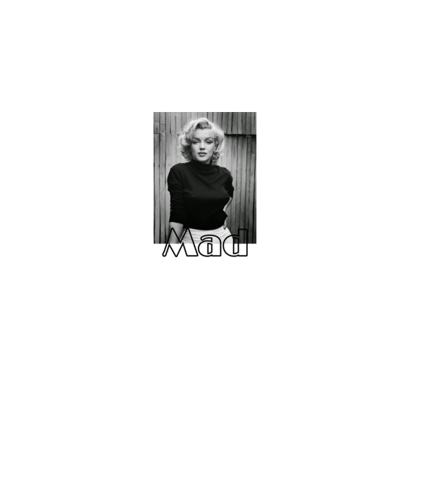 Mad- Marilyn Monroe minta fekete pólón