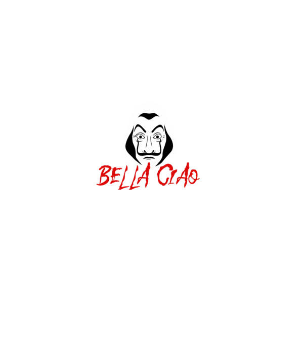 Bella_Ciao_vectorized minta fekete pólón