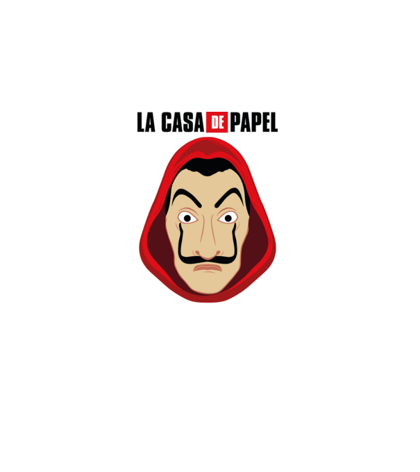 la-casa-de-papel-logo_vectorized2 minta fehér pólón