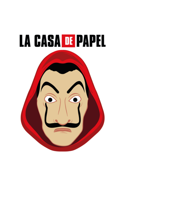 la-casa-de-papel-logo_vectorized2 minta fekete pólón