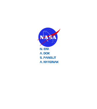 NASA minta szürke pólón
