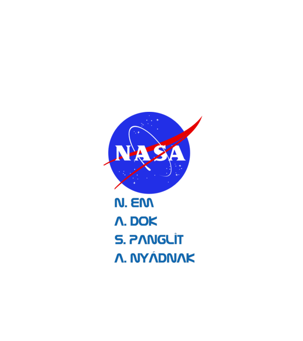 NASA minta fehér pólón