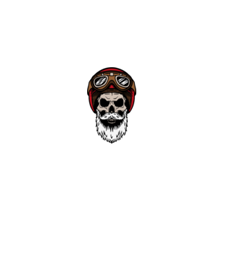 Biker Skull minta világos rózsaszín pólón