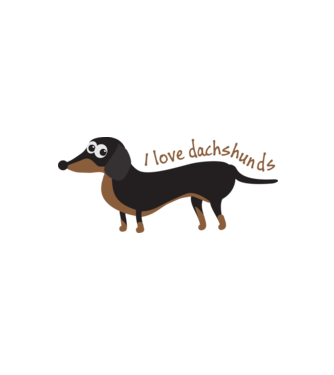 I love dachshunds minta fehér/piros pólón