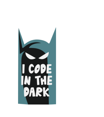I code in the dark minta fehér pólón