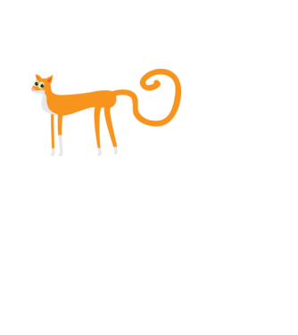 Cuki cica narancs minta fehér pólón