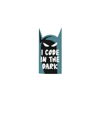I code in the dark minta fekete pólón