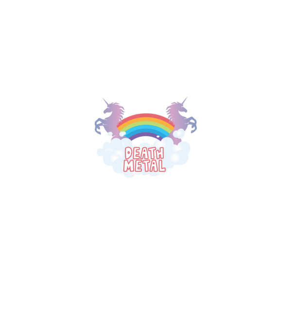 Death Metal Unicorn minta szürke pólón