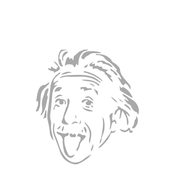 Einstein nyelve minta fehér pólón
