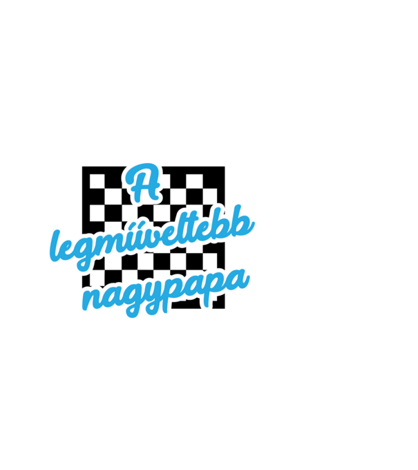 A legműveltebb nagypapa minta fekete pólón