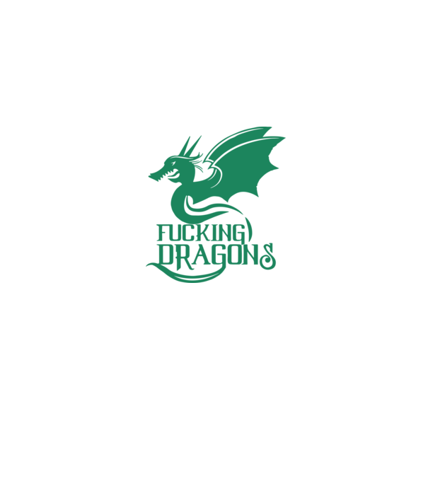 F*cking dragons minta farmerkék pólón