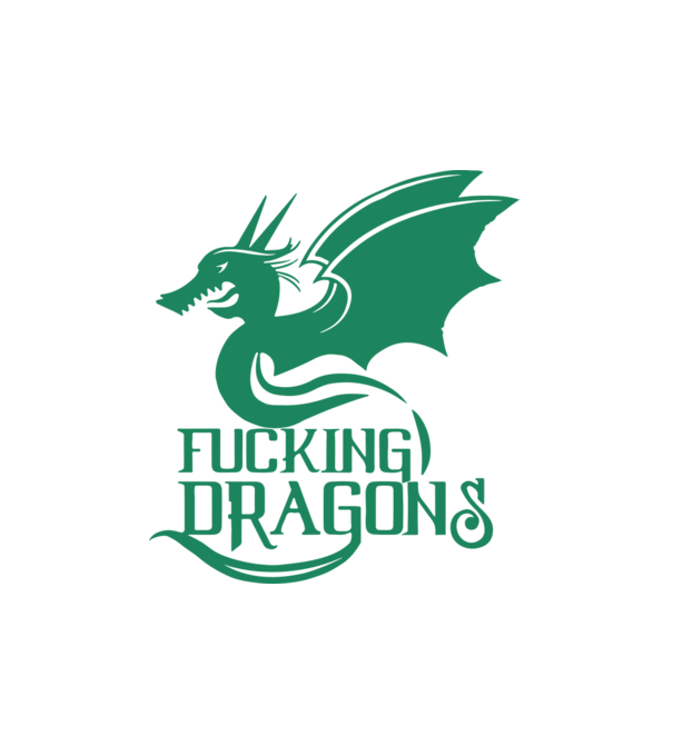 F*cking dragons minta fehér pólón