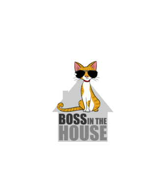 BOSS IN THE HOUSE - fehér minta fehér pólón