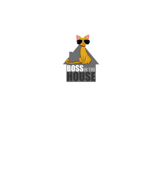 BOSS IN THE HOUSE - fekete minta fekete pólón