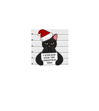 Christmas cat minta szürke pólón