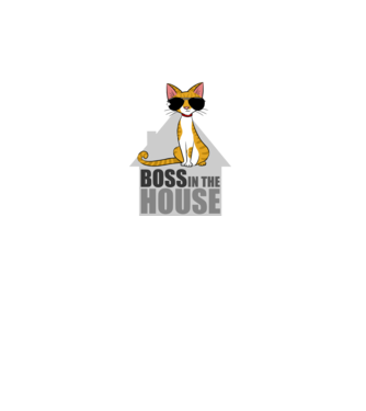 BOSS IN THE HOUSE - fehér minta fehér pólón
