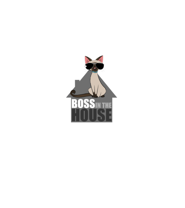 BOSS IN THE HOUSE - fekete minta szürke pólón