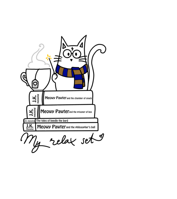 Harry Potter - hollóhát minta fekete pólón