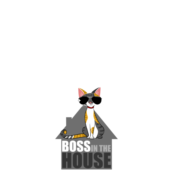 BOSS IN THE HOUSE - fekete minta fekete pólón