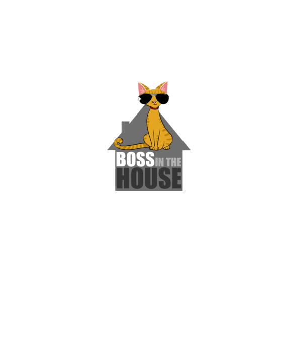 BOSS IN THE HOUSE - fekete minta fekete pólón