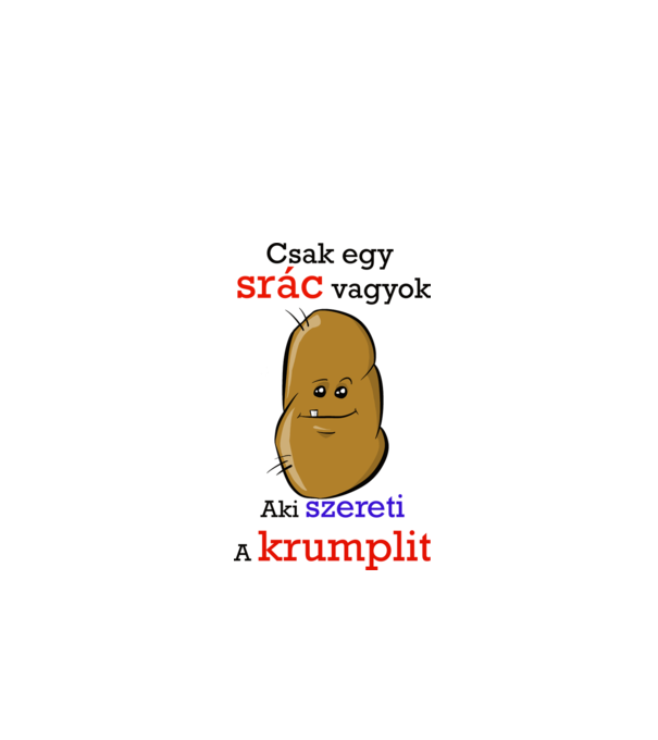 Krumpli minta fehér pólón