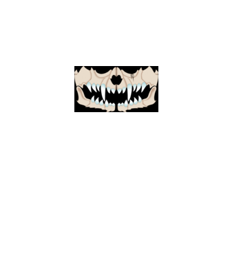 Skeletal Mouth minta fekete pólón