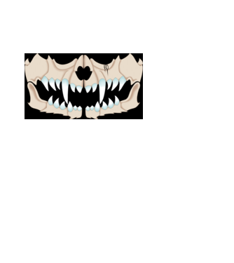 Skeletal Mouth minta fekete pólón