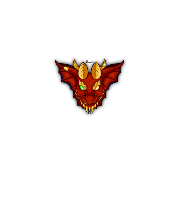 Draconic Queen Vibrant minta fehér pólón