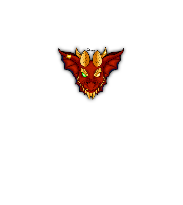 Draconic Queen Vibrant minta fehér pólón