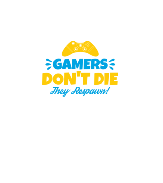 Gamers Don't Die! They Respawn minta türkiz pólón