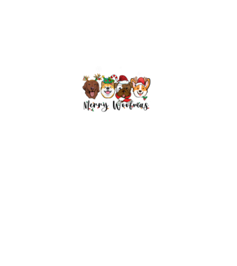 Merry Woofmas minta fehér pólón