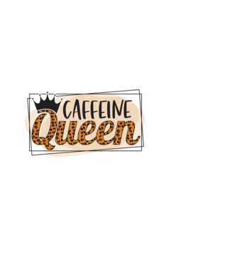 Caffeine Queen minta fekete pólón
