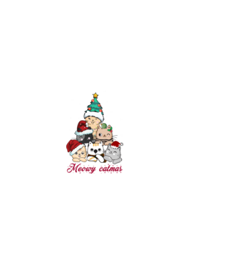 Meowy Catmas minta világos rózsaszín pólón