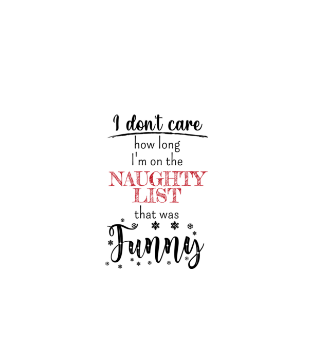 Naughty list minta fehér pólón
