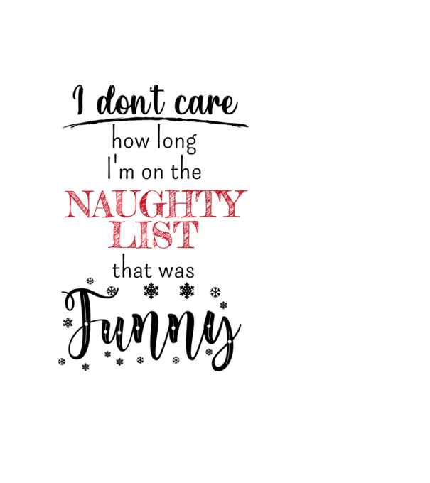 Naughty list minta fekete pólón