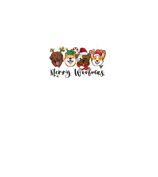 Merry Woofmas minta fehér pólón