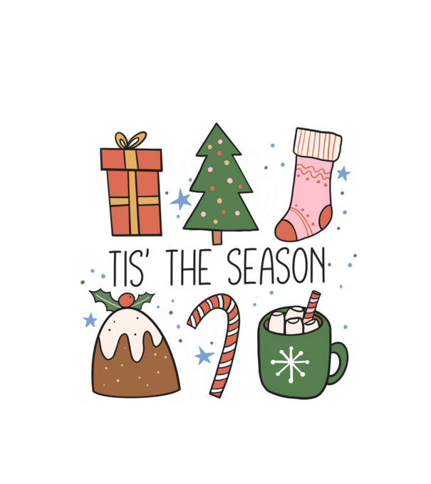 Tis' The Season minta fehér pólón