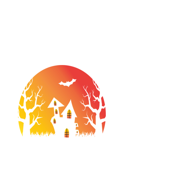 Halloween mansion minta fekete pólón