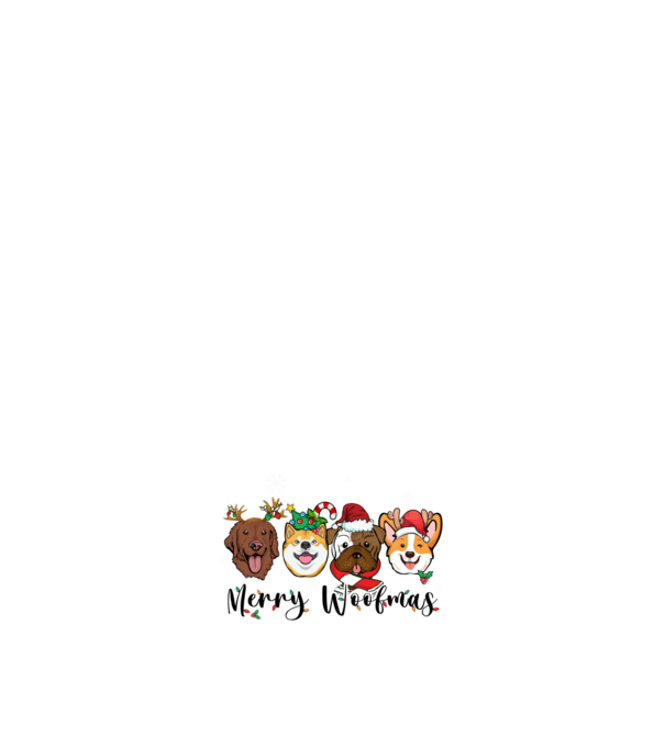 Merry Woofmas minta világos rózsaszín pólón