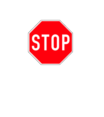 STOP ˝átlátszó˝ felirat | ModerneImageArt | MIA minta fekete pólón