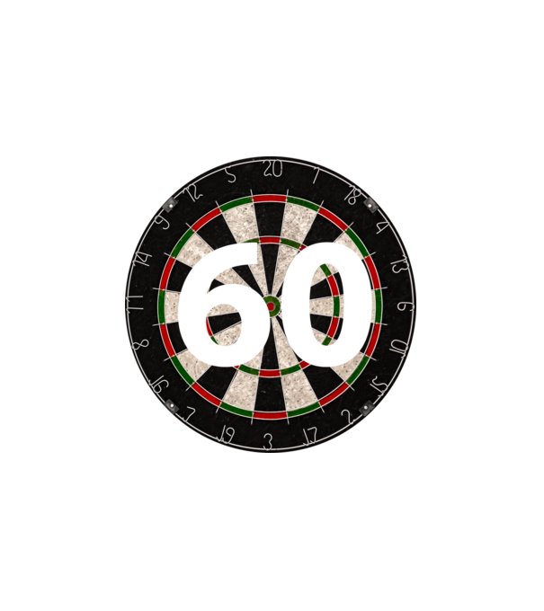 60 darts tábla születésnapra, MIA minta fehér pólón