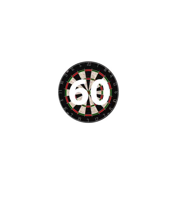 60 darts tábla születésnapra, MIA minta fehér/piros pólón