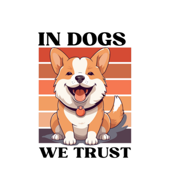In Dogs WE Trust minta fehér pólón