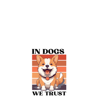 In Dogs WE Trust minta fekete pólón