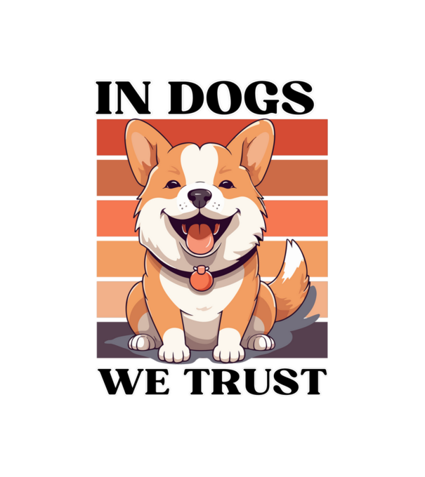 In Dogs WE Trust minta fehér pólón