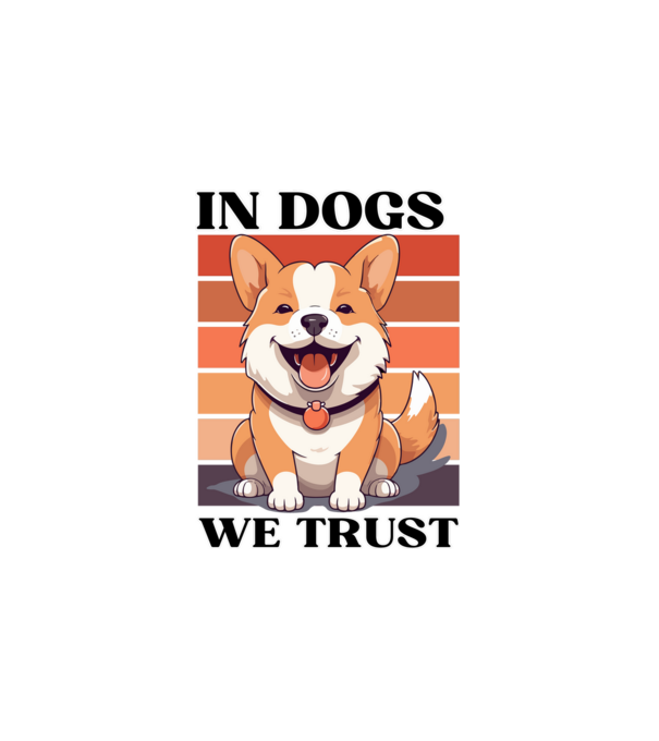 In Dogs WE Trust minta fehér pólón