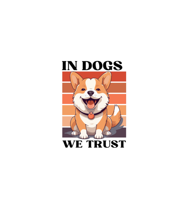 In Dogs WE Trust minta szürke pólón